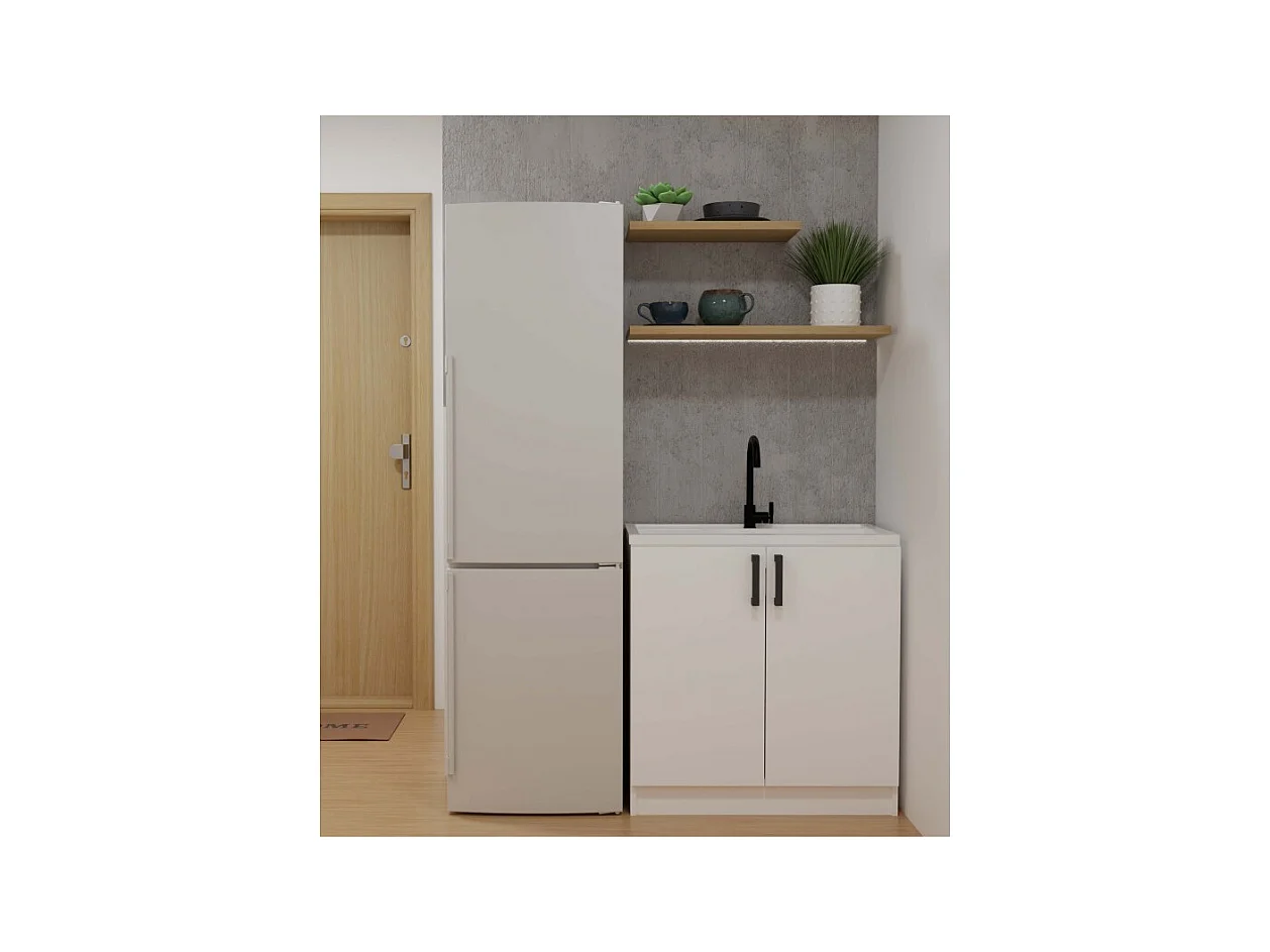 JASPER – Küchenunterschrank im skandinavischen Stil – 80 x 45,5 x 82 cm – 2 Türen