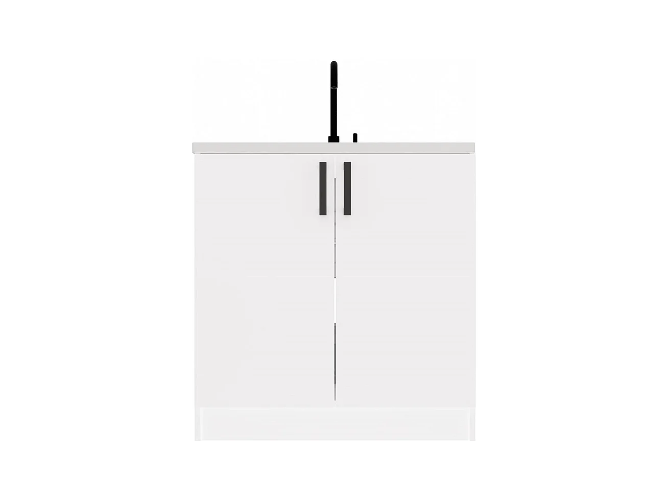 JASPER – Küchenunterschrank im skandinavischen Stil – 80 x 45,5 x 82 cm – 2 Türen