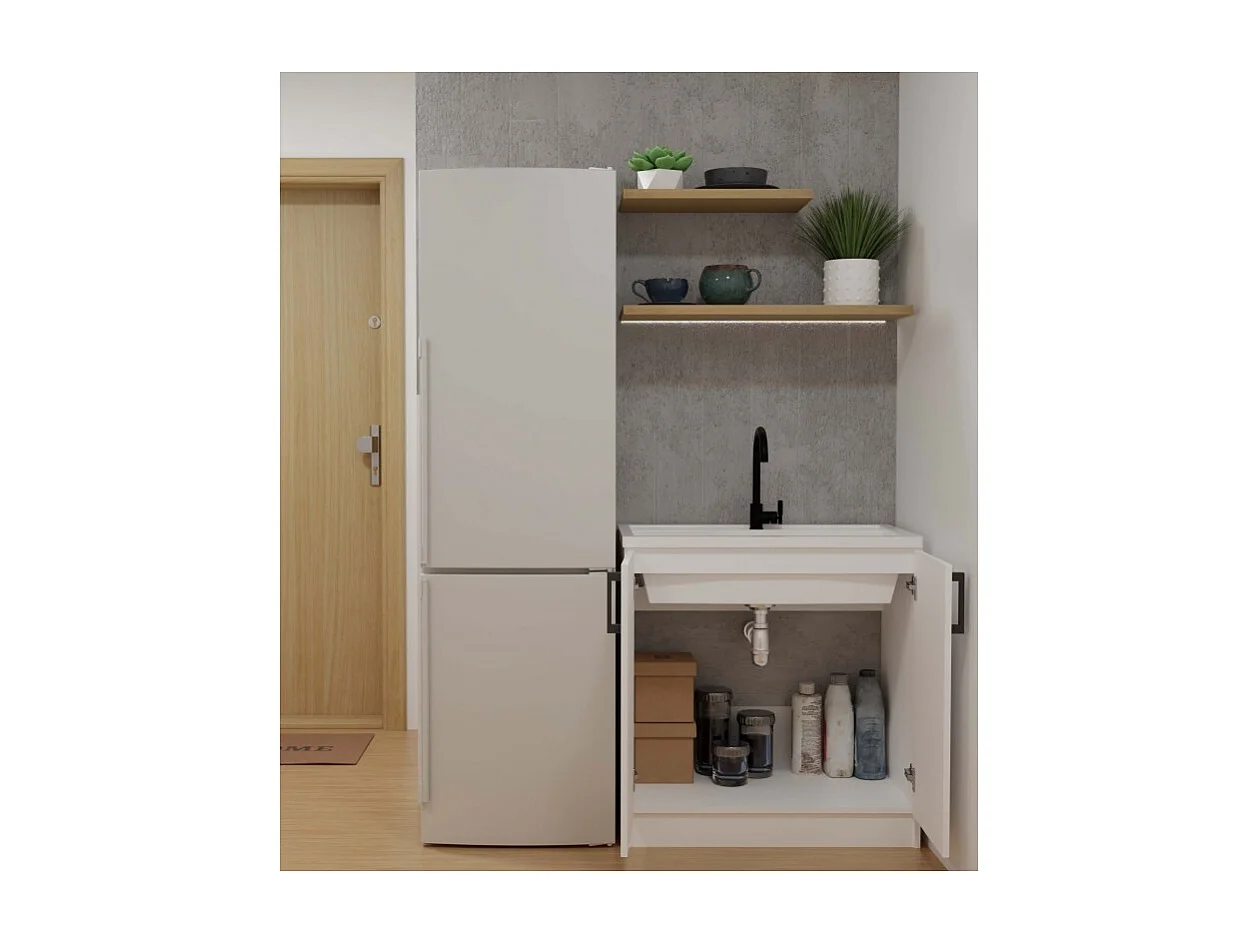 JASPER - Mobile da cucina basso in stile scandinavo - 80x45,5x82 cm - 2 ante