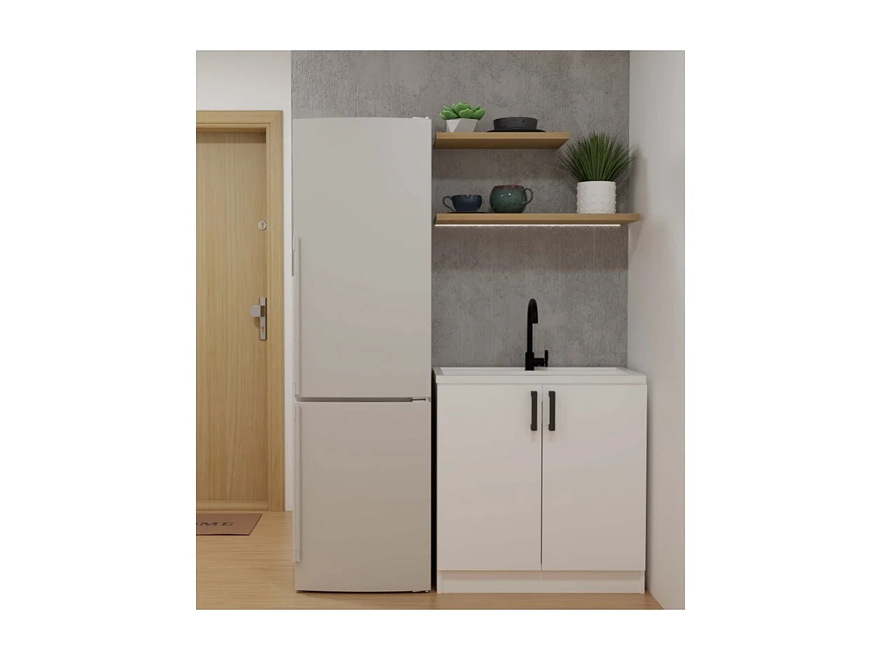 JASPER - Mobile da cucina basso in stile scandinavo - 80x45,5x82 cm - 2 ante