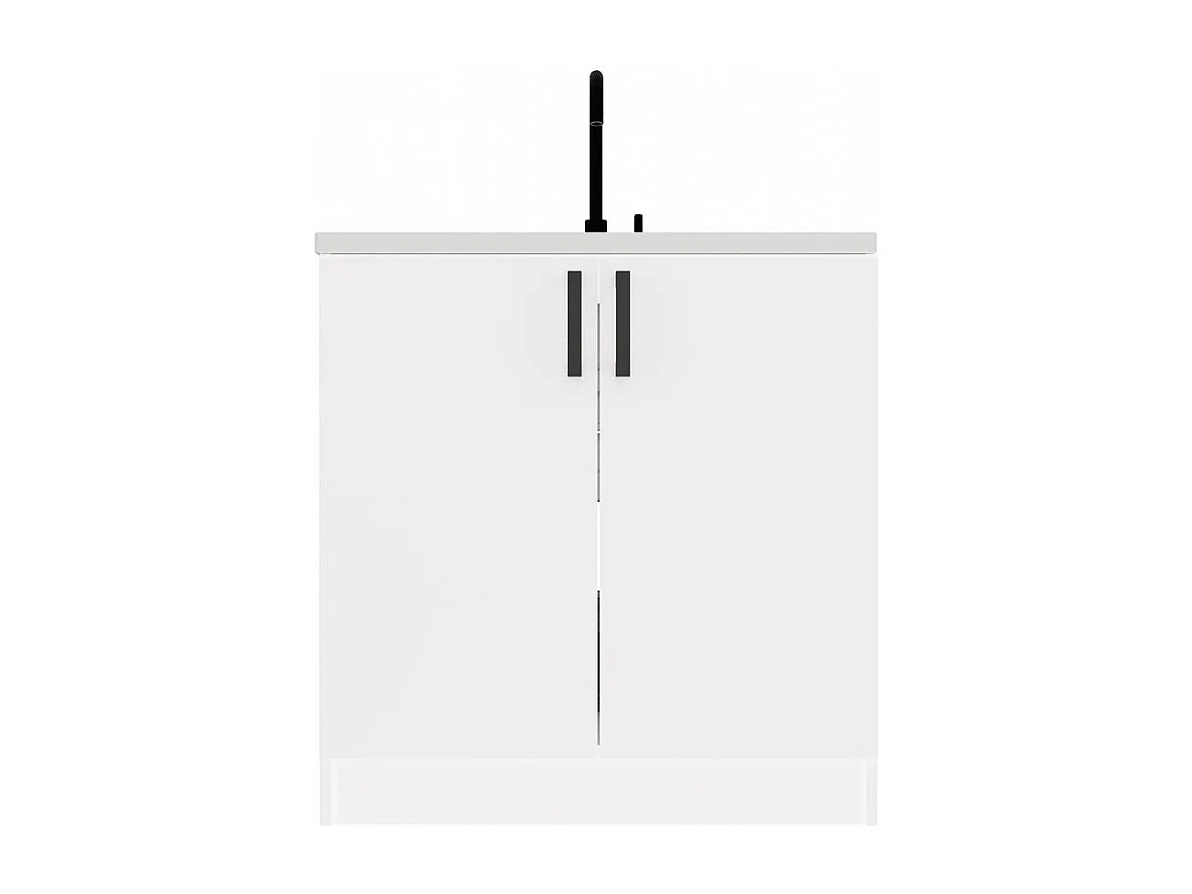 JASPER - Mobile da cucina basso in stile scandinavo - 80x45,5x82 cm - 2 ante