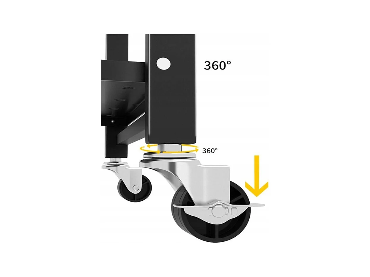 Regał Magazynowy FS005 | Czarny | Metalowy Składany | 72x34x163 cm