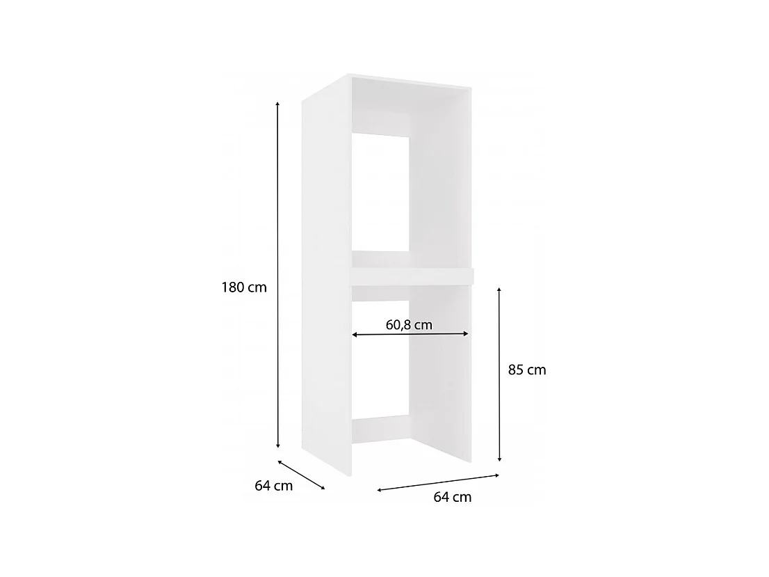 COMO - Mueble para lavadora y secadora - Mueble ahorraespacio - Blanco