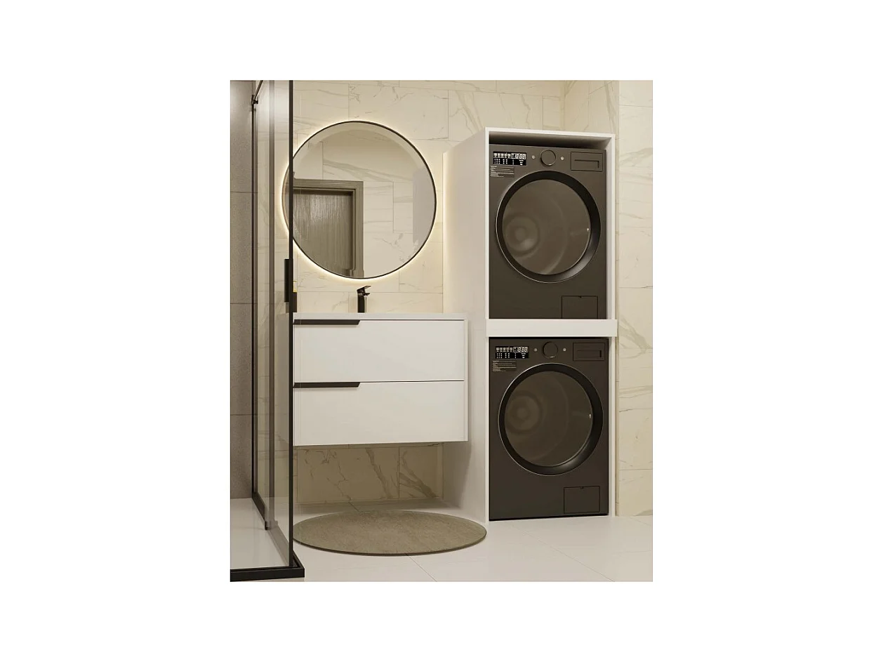 COMO - Mueble para lavadora y secadora - Mueble ahorraespacio - Blanco