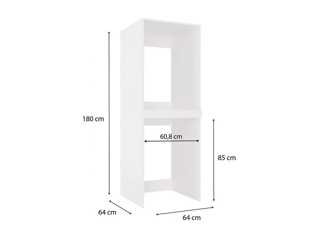 COMO - Mobile contenitore per lavatrice e asciugatrice - Mobile salvaspazio - Bianco