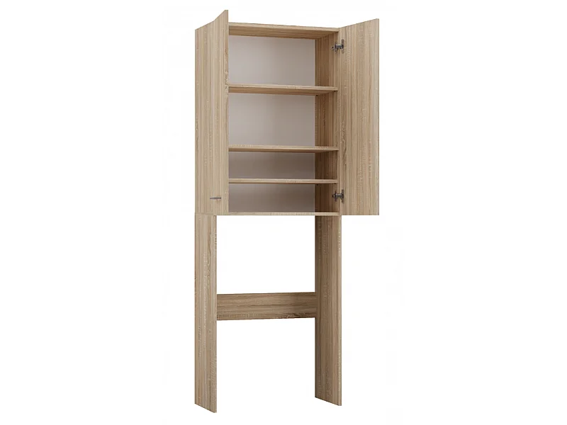 Szafka Łazienkowa POLA DD | Dąb Sonoma | 64x30x180 cm | Regał Nad Pralkę