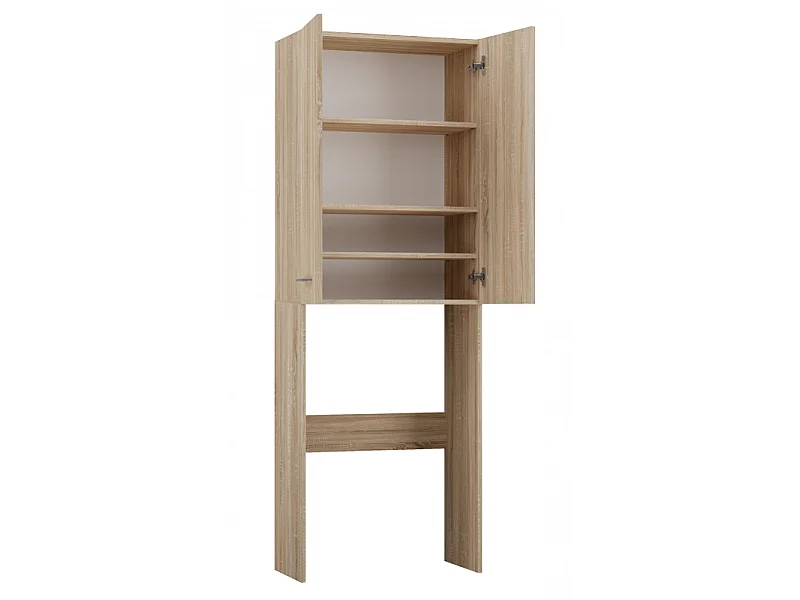 Szafka Łazienkowa POLA DD | Dąb Sonoma | 64x30x180 cm | Regał Nad Pralkę