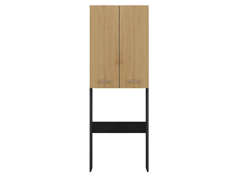 Szafka Łazienkowa POLA DD |  Antracyt/Dąb Artisan  | 64x30x180 cm | Regał Nad Pralkę