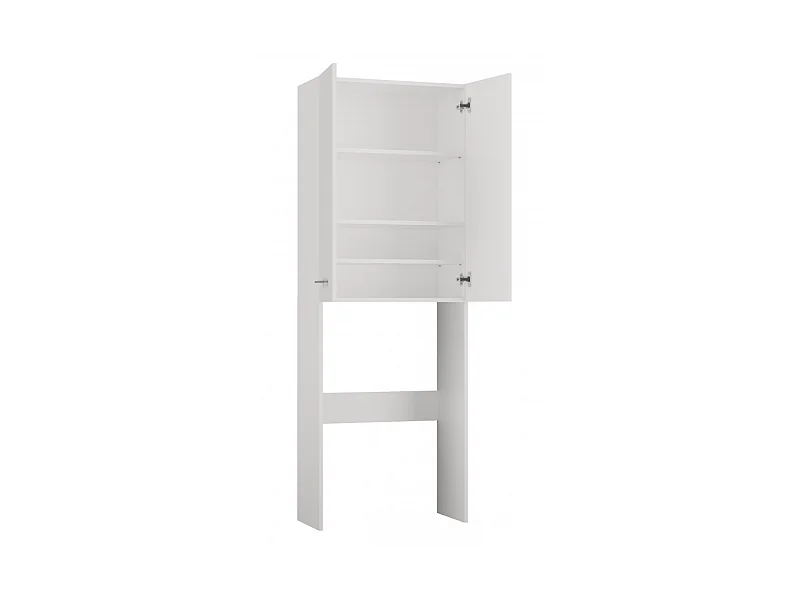 Szafka Łazienkowa POLA DD | Biała | 64x30x180 cm | Regał Nad Pralkę