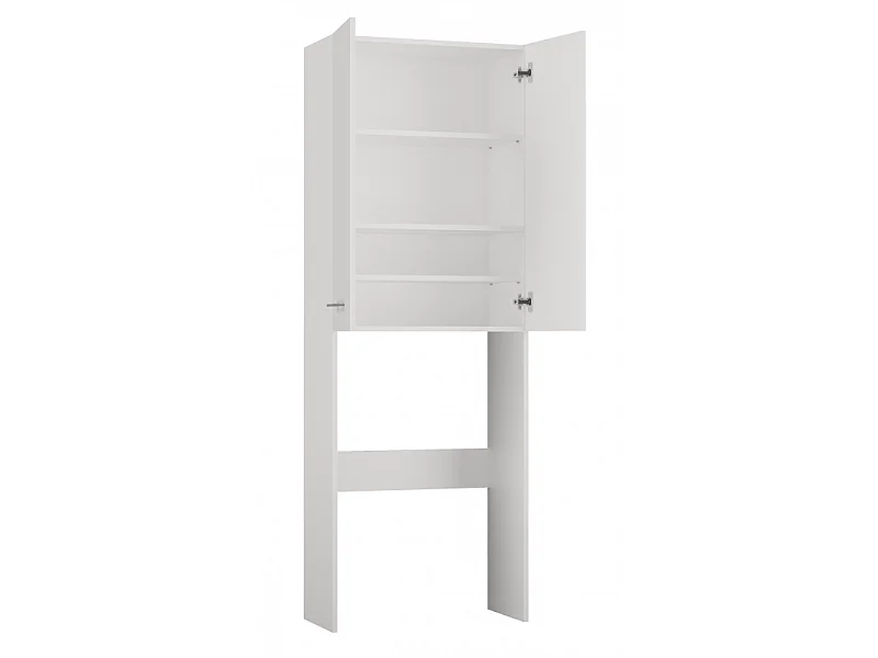 Szafka Łazienkowa POLA DD | Biała | 64x30x180 cm | Regał Nad Pralkę