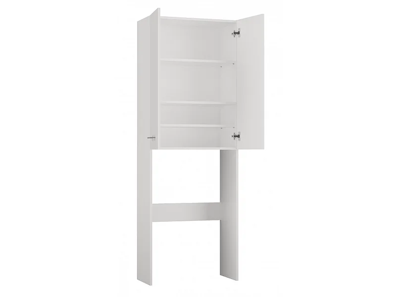 Szafka Łazienkowa POLA DD | Biała | 64x30x180 cm | Regał Nad Pralkę