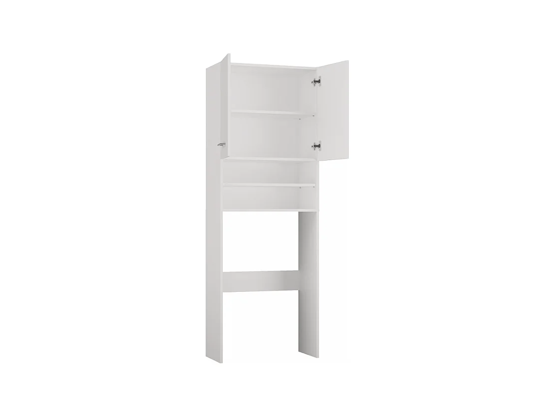 Szafka Pola DK | Biała | | 64x30x180 cm | Regał Łazienkowy nad Pralkę