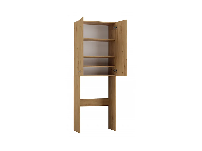 Szafka Łazienkowa POLA DD | Dąb Artisan | 64x30x180 cm | Regał Nad Pralkę