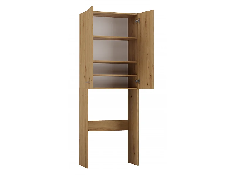 Szafka Łazienkowa POLA DD | Dąb Artisan | 64x30x180 cm | Regał Nad Pralkę