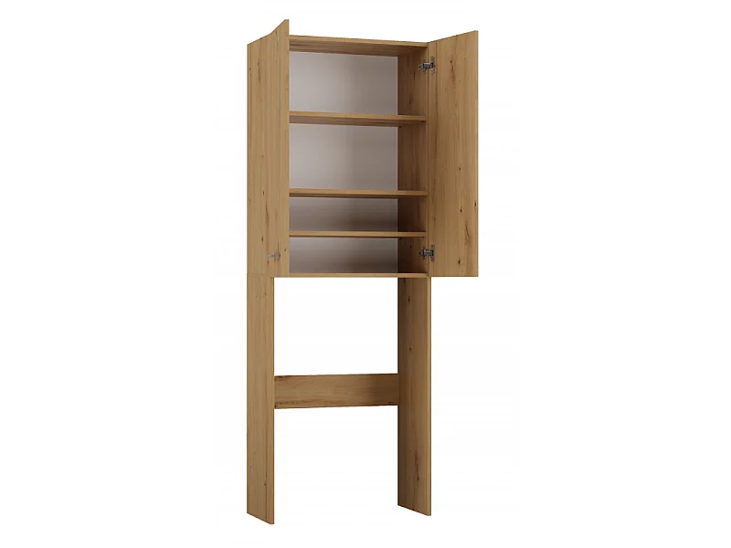 Szafka Łazienkowa POLA DD | Dąb Artisan | 64x30x180 cm | Regał Nad Pralkę