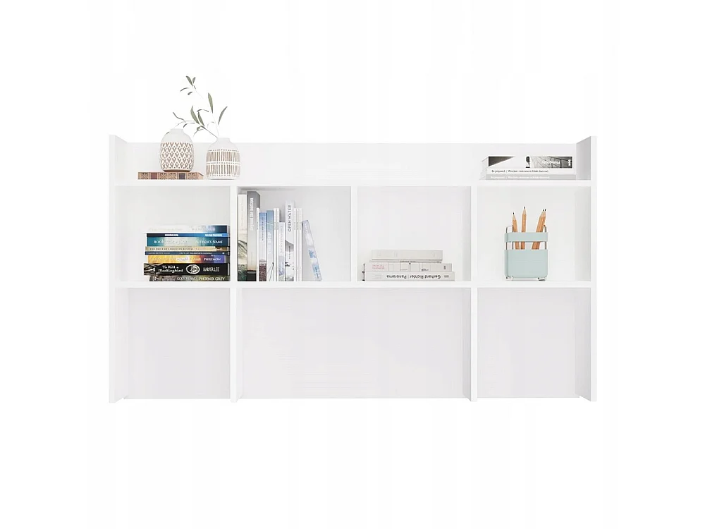 Nadstawka do Biurko| Biała | 128x18x70 cm | Praktyczne uzupełnienie do biurka