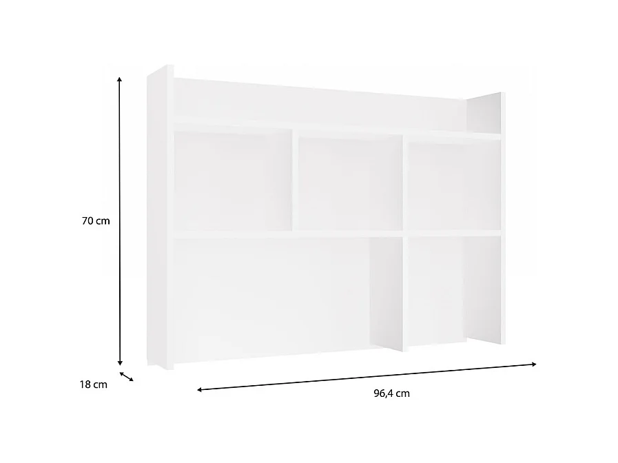 KUBA - Scaffale alto da ufficio 100 cm - scaffali per ufficio - Bianco