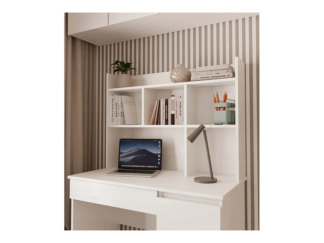 KUBA - Scaffale alto da ufficio 100 cm - scaffali per ufficio - Bianco