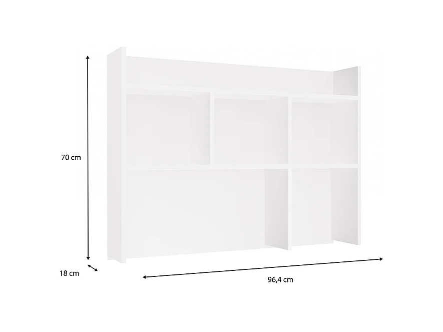 KUBA - Scaffale alto da ufficio 100 cm - scaffali per ufficio - Bianco