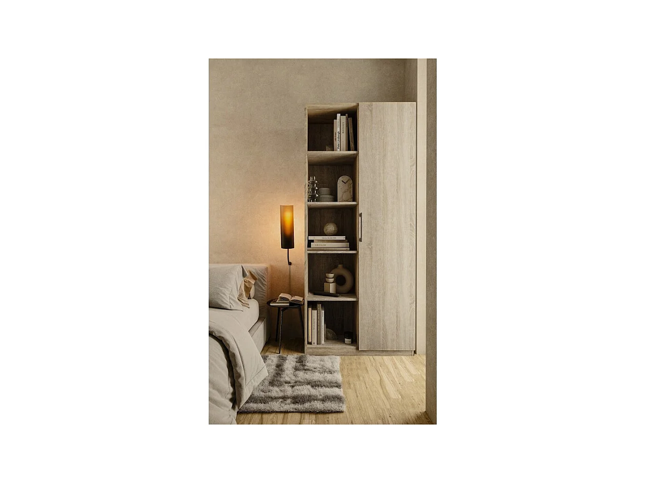 Regał Malwa RD-80 | Dąb Sonoma | 80x30x182 cm| 10 Półek, Nowoczesny Design