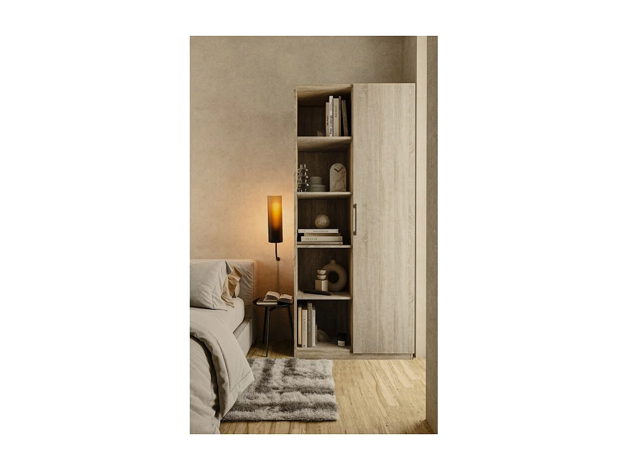 Regał Malwa RD-80 | Dąb Sonoma | 80x30x182 cm| 10 Półek, Nowoczesny Design