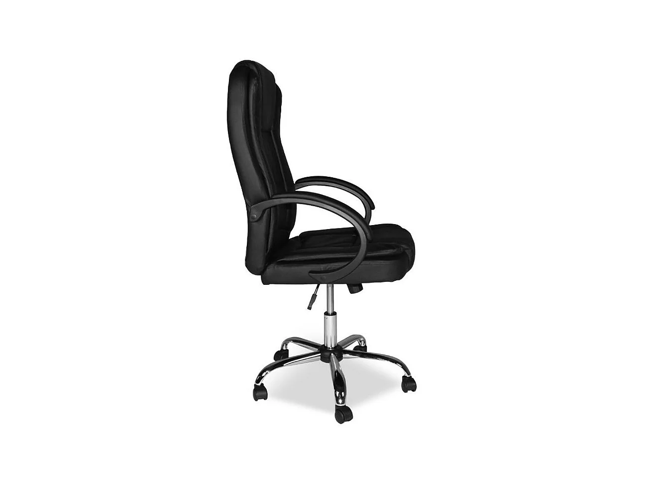 Poltrona presidenziale Millard ergonomica in ecopelle era e base cromata