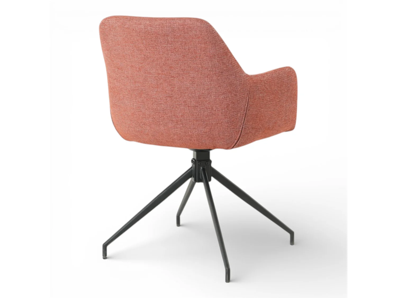 Lot de 2 chaises avec accoudoirs pivotantes tissu rouge  - MORINI