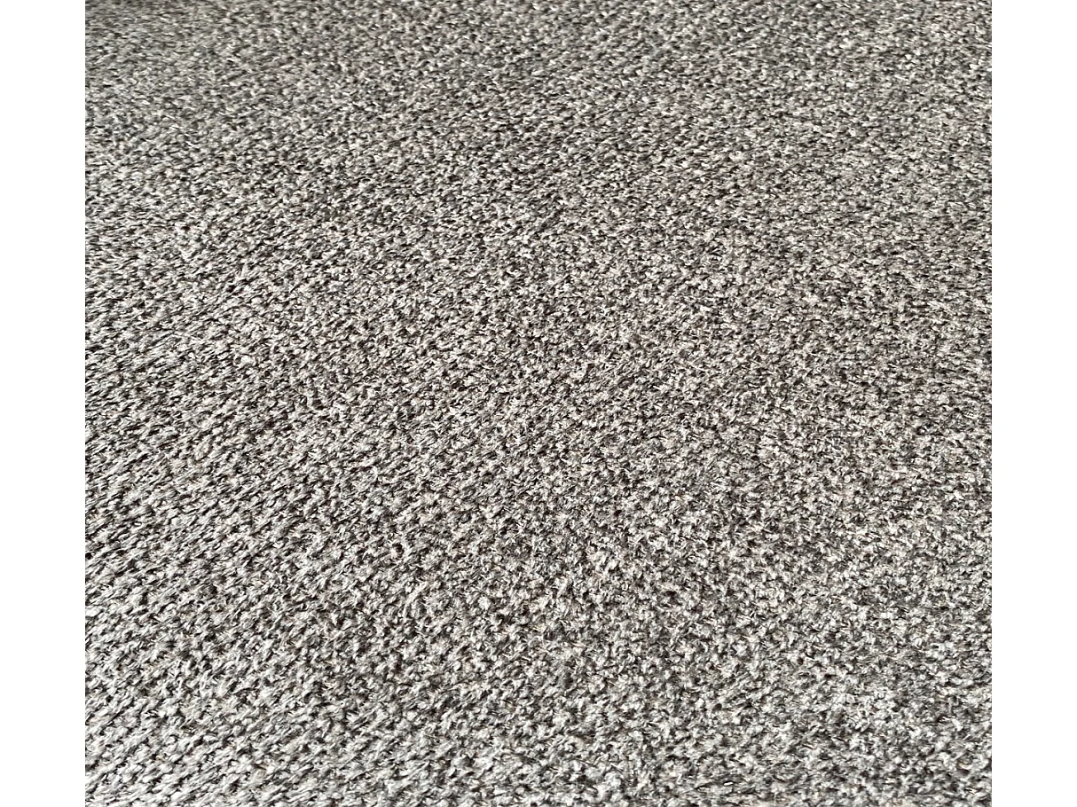 Chaise fauteuil de table Luthor pivotant avec accoudoirs en tissu marron pour salle à manger, pieds en métal noir