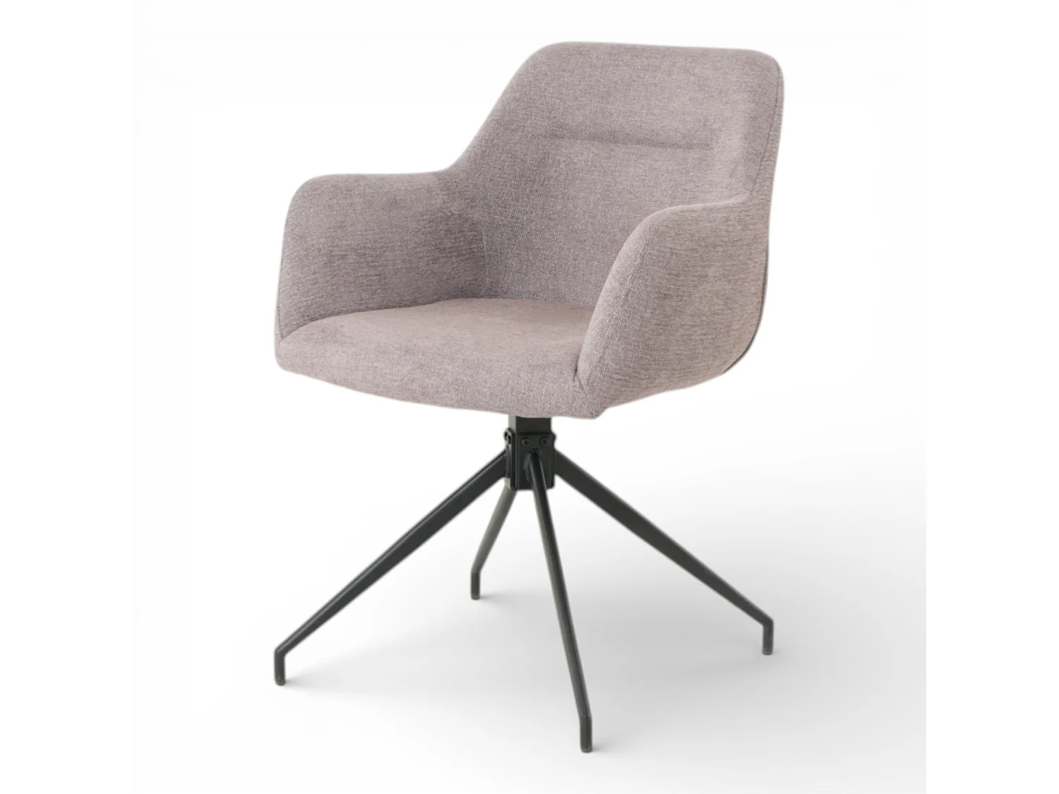 Lot de 2 chaises avec accoudoirs pivotantes tissu beige  - MORINI