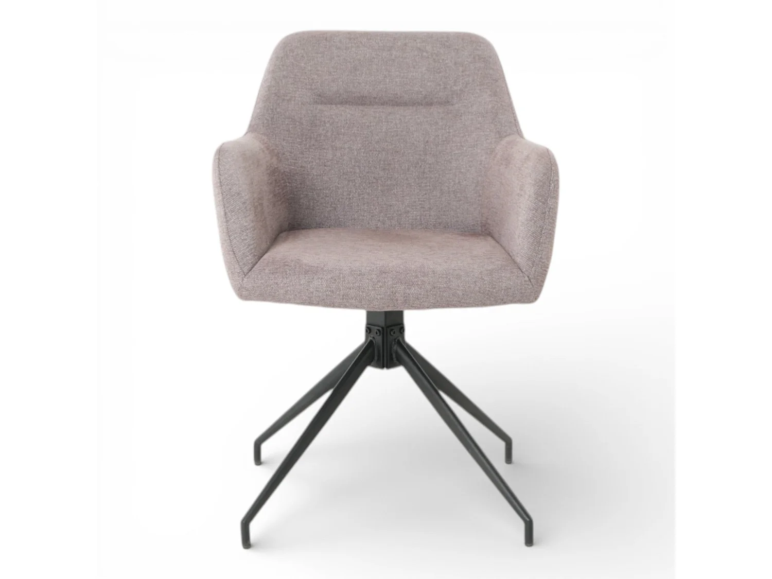 Lot de 2 chaises avec accoudoirs pivotantes tissu beige  - MORINI