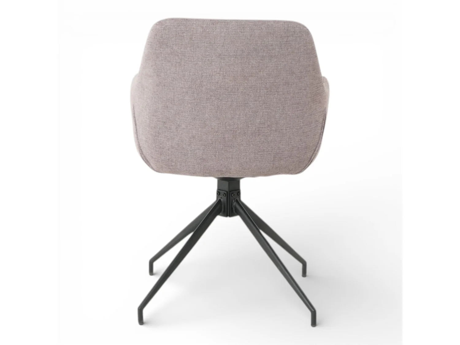 Lot de 2 chaises avec accoudoirs pivotantes tissu beige  - MORINI