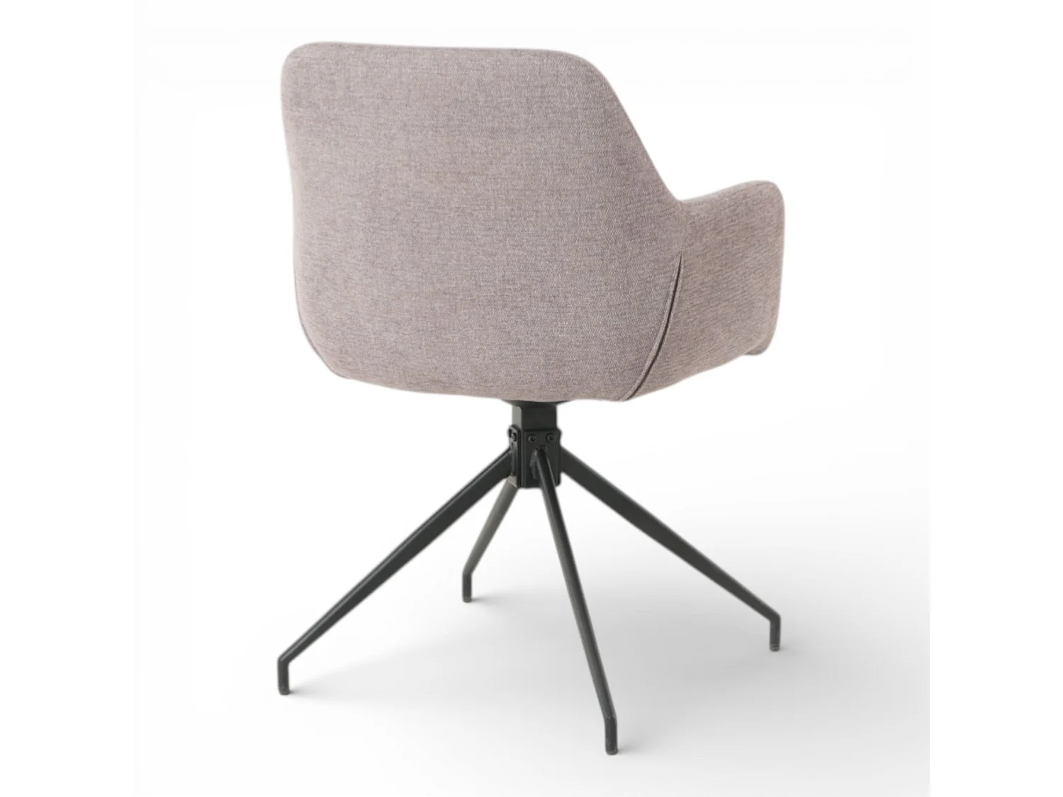 Lot de 2 chaises avec accoudoirs pivotantes tissu beige  - MORINI