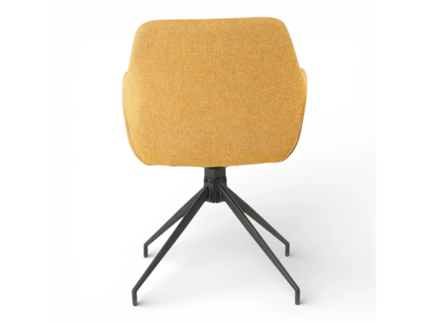 Lot de 2 chaises avec accoudoirs pivotantes tissu jaune - MORINI
