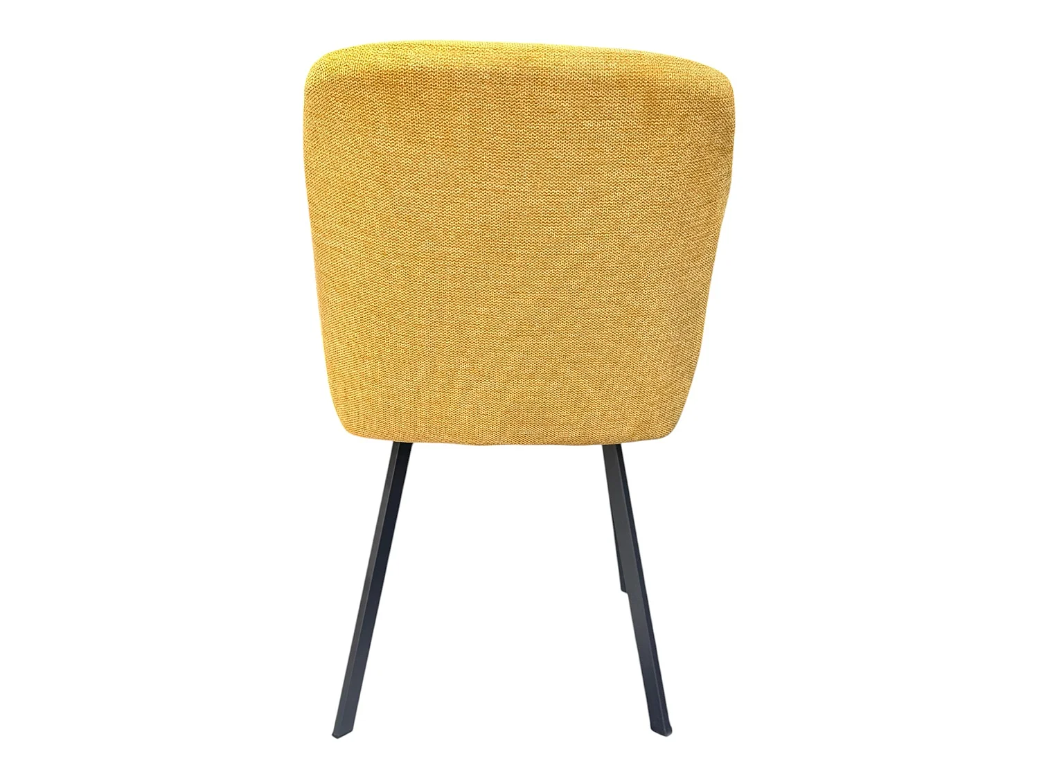 Lot de 2 chaises avec accoudoirs tissu jaune pieds métal noir - MOON