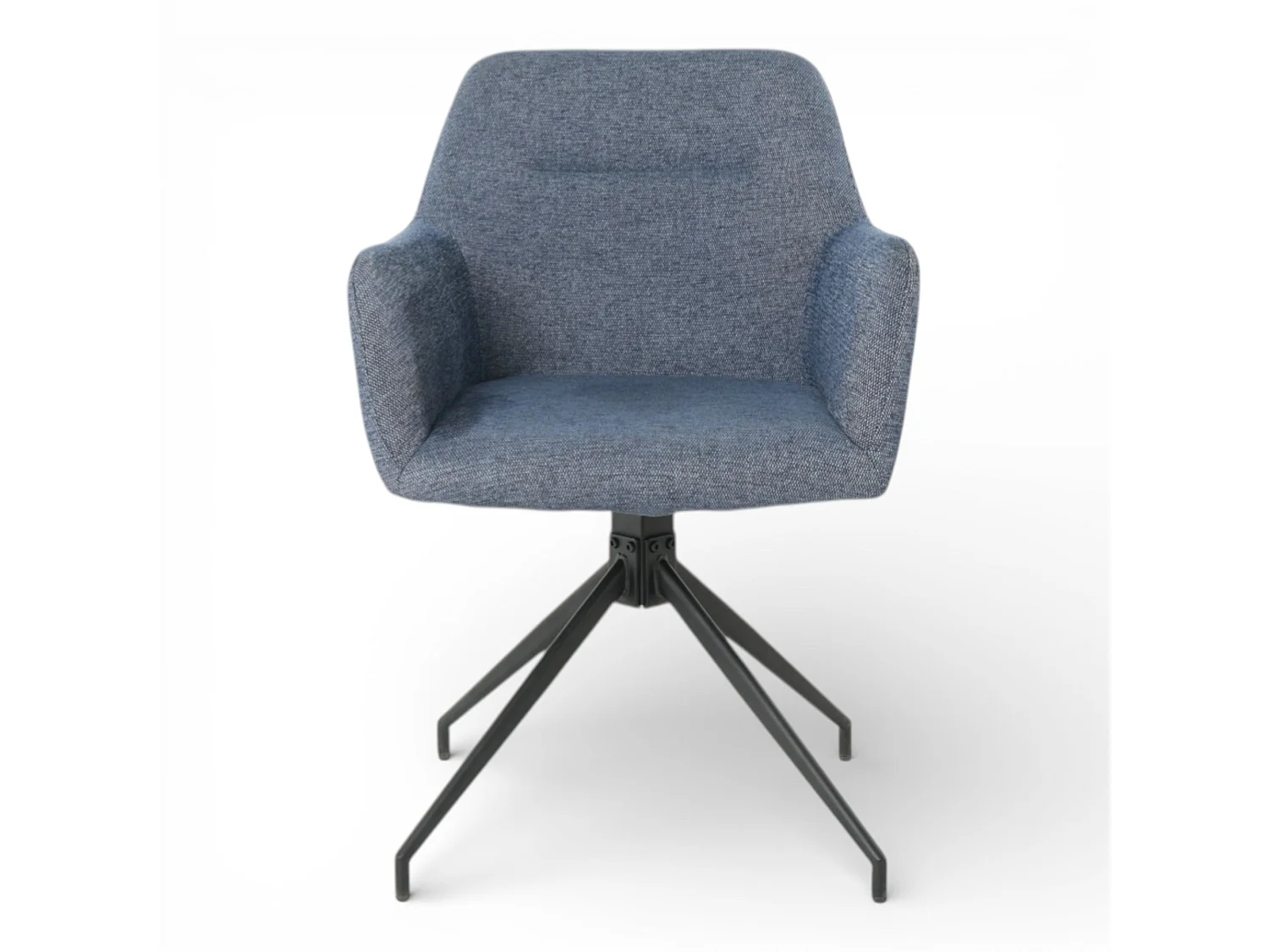 Lot de 2 chaises avec accoudoirs pivotantes tissu bleu - MORINI