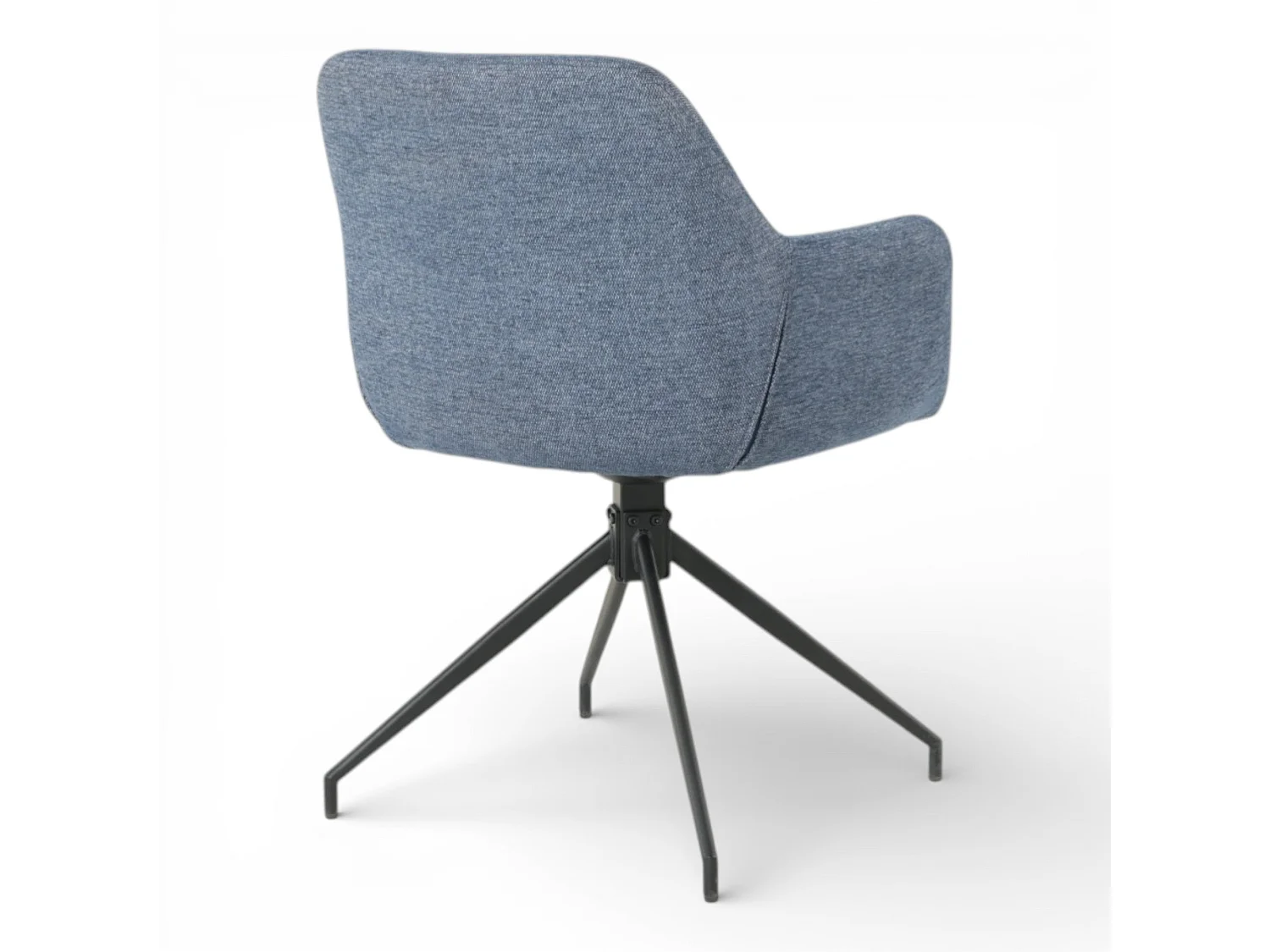 Lot de 2 chaises avec accoudoirs pivotantes tissu bleu - MORINI