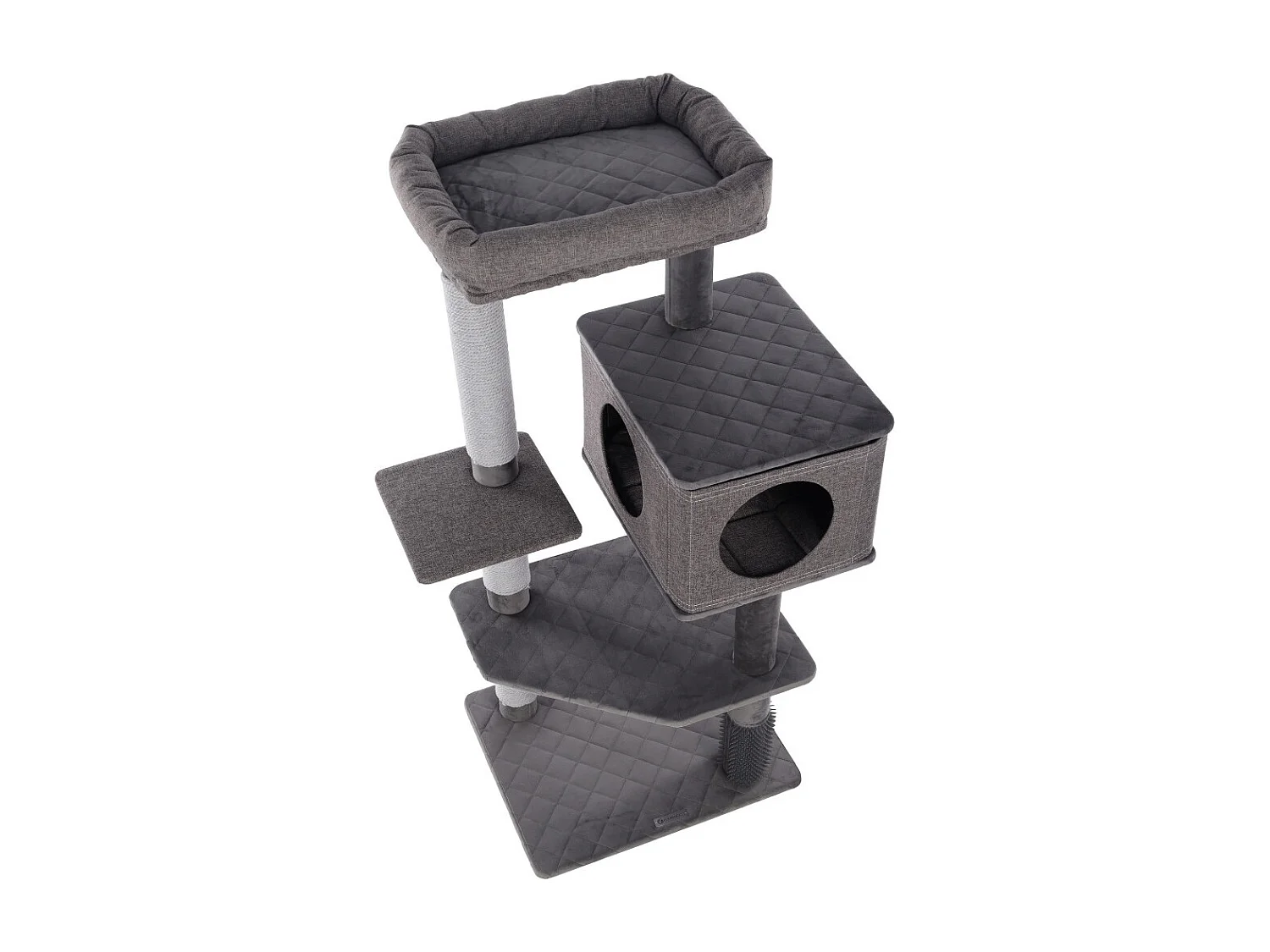 Arbre à chat Fulgur Gris 76 x 58 x H 125 pour chat