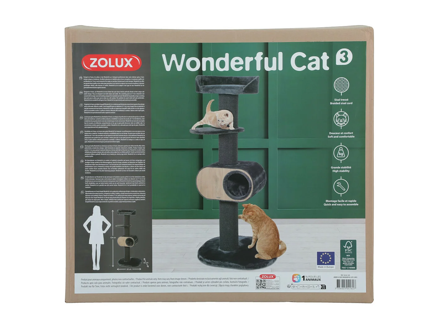 Arbres à chats Wonderful3 hauteur 1.58 M pour les chats