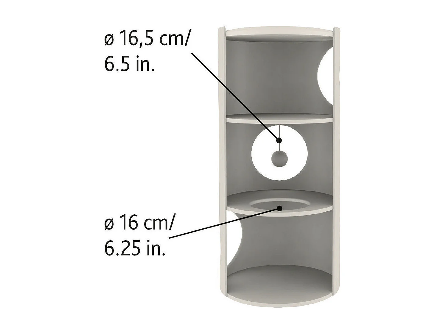 Arbre à chat tour Samuel. ø 37 cm x 70 cm de hauteur couleur beige. pour chat.