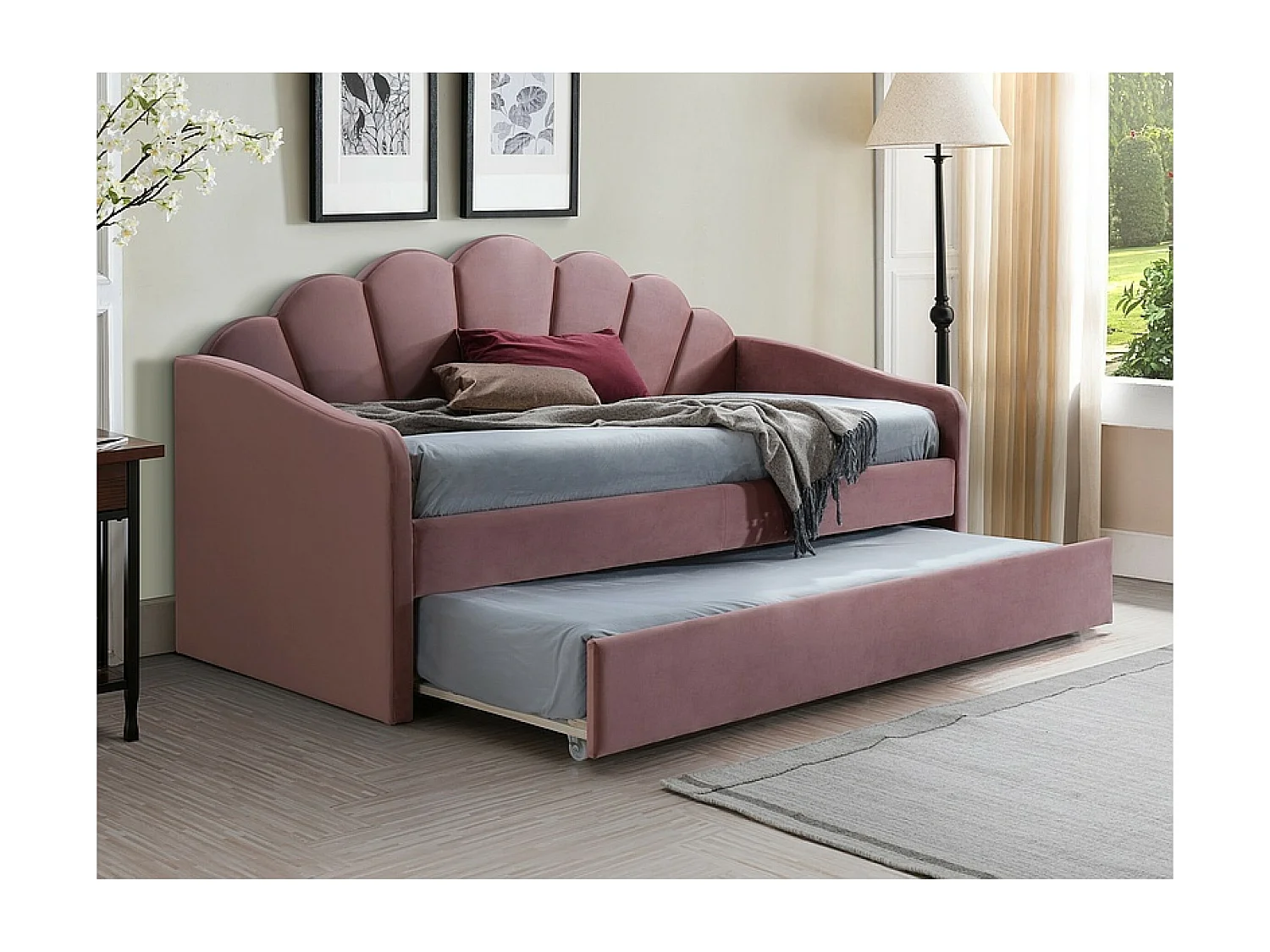 Letto Bella (90x200)/rosa