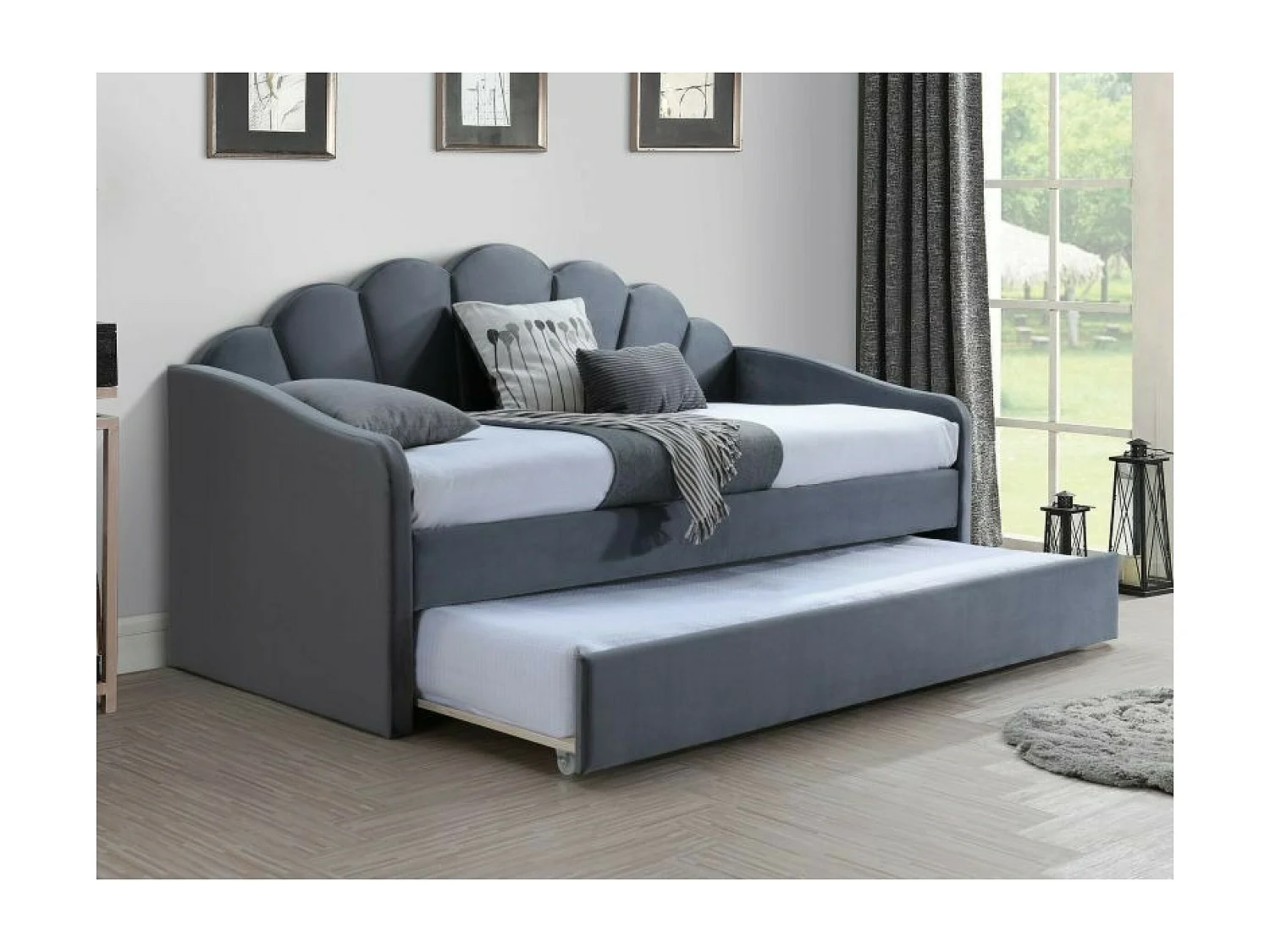 Letto Bella (90x200)/grigio