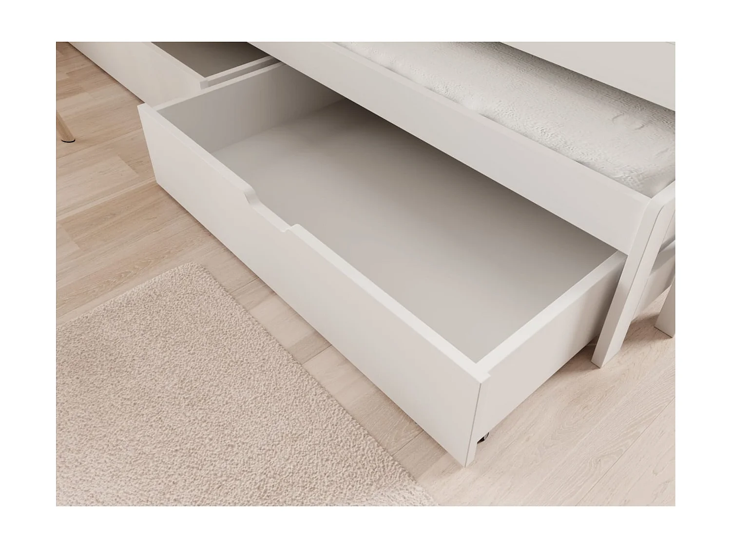 Bett Ario (80x180)/Matratze inklusive/Weiß