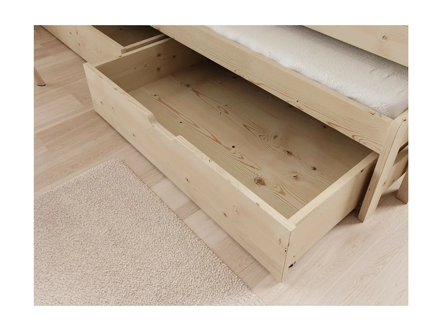 Bett Ario (80x180)/Matratze inklusive/Weiß