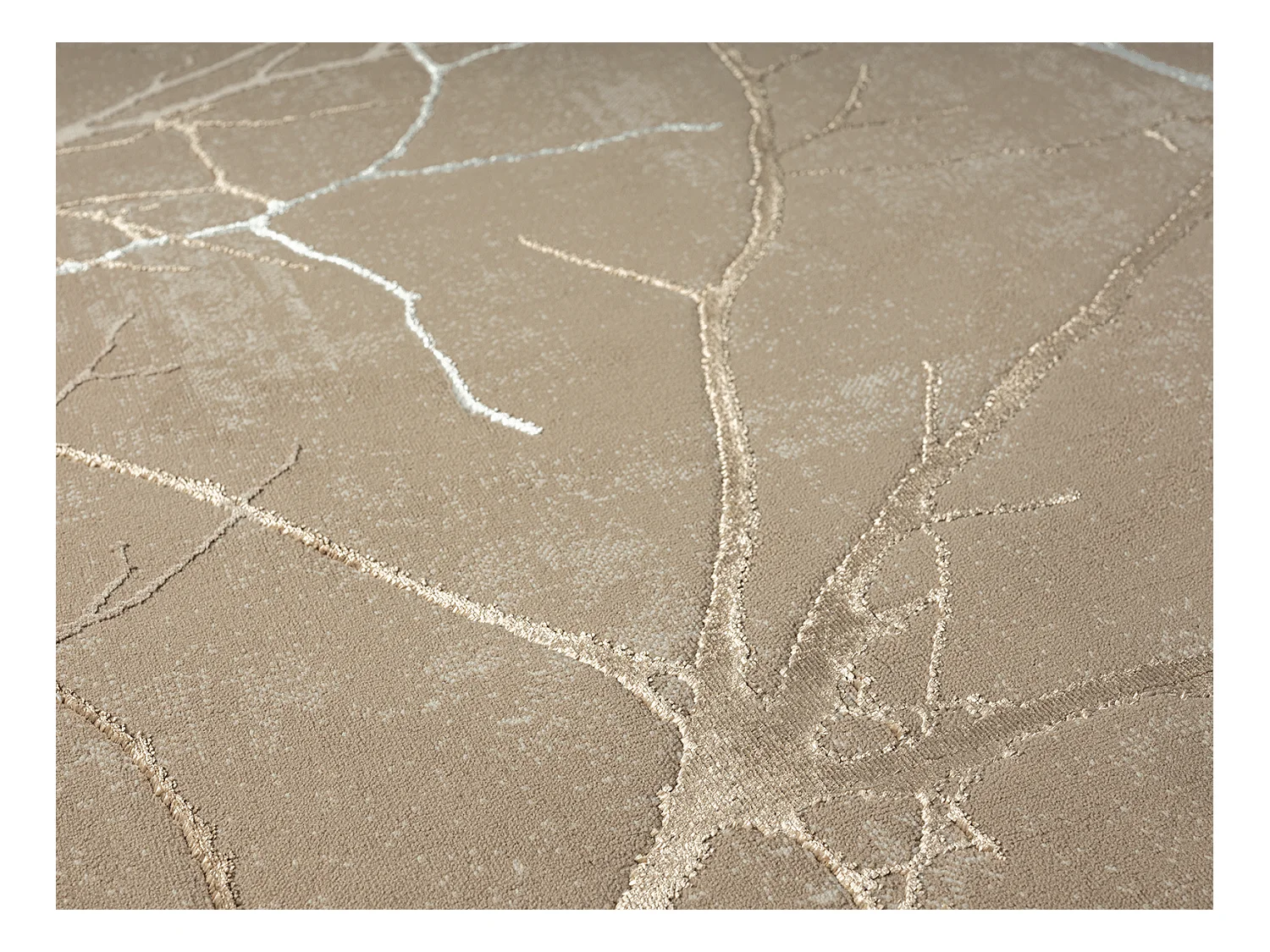 Tapis Mila brillant, nature, Beige, 140 x 200 cm