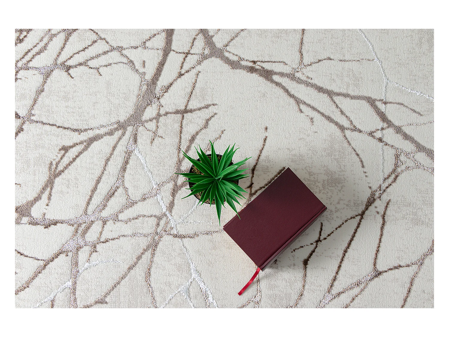 Tapis Mila brillant, nature, Crème, 80 x 300 cm