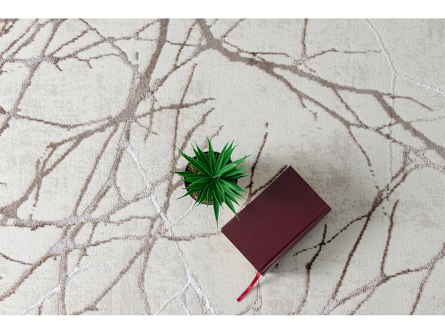 Tapis Mila brillant, nature, Crème, 80 x 300 cm