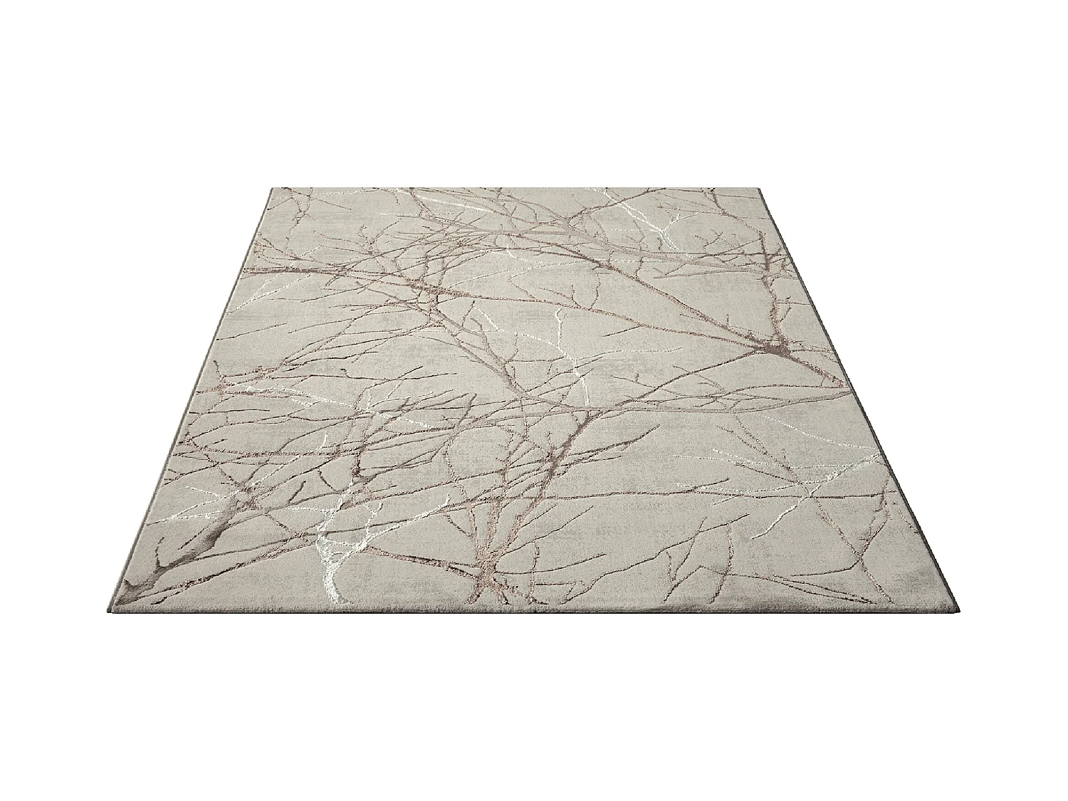 Tapis Mila brillant, nature, Crème, 140 x 200 cm