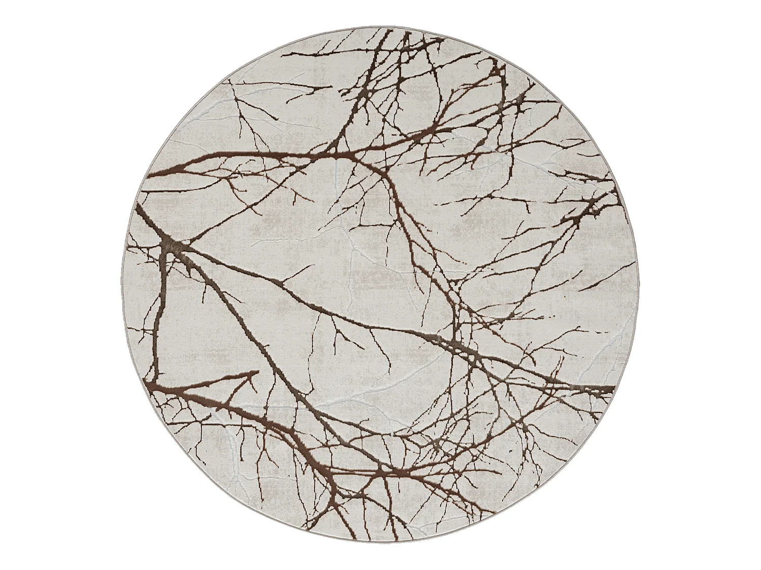 Tapis Mila brillant, nature, Crème, 200 cm, Rond