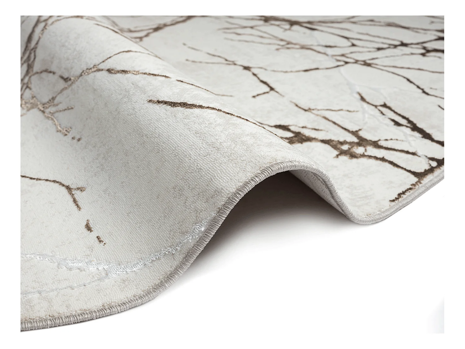 Tapis Mila brillant, nature, Crème, 200 cm, Rond