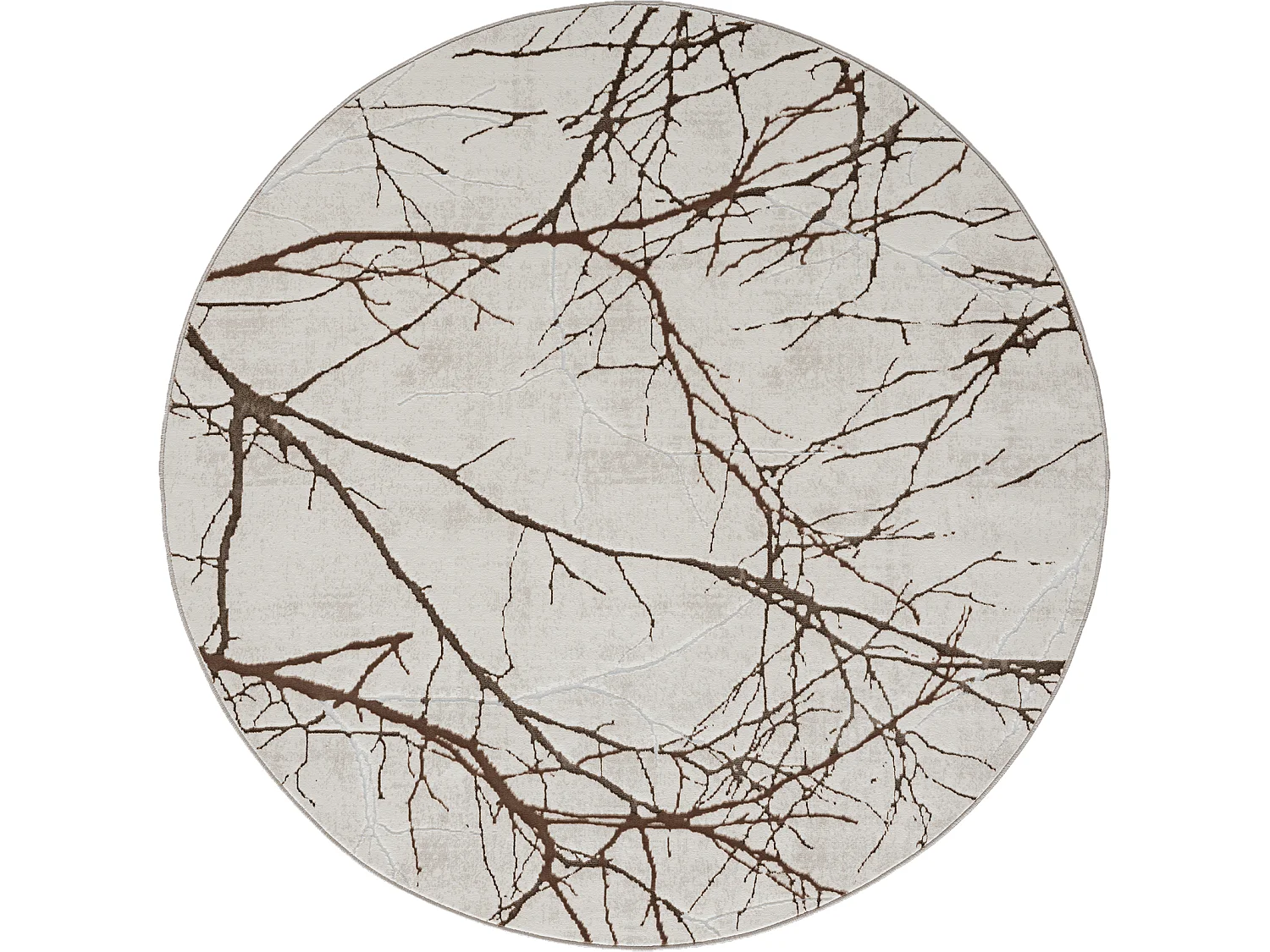 Tapis Mila brillant, nature, Crème, 200 cm, Rond